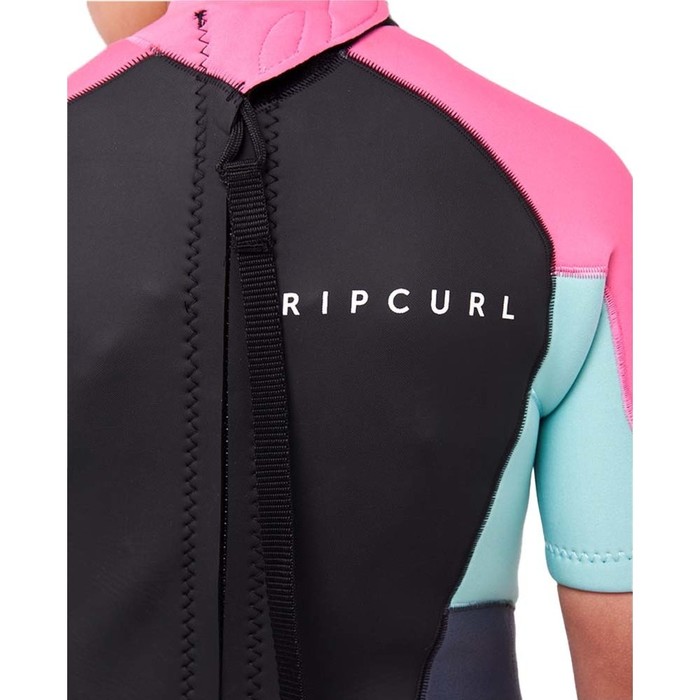 2023 Rip Curl Junior Omega 1.5mm Back Zip Shorty Wetsuit 113BSP - Pink